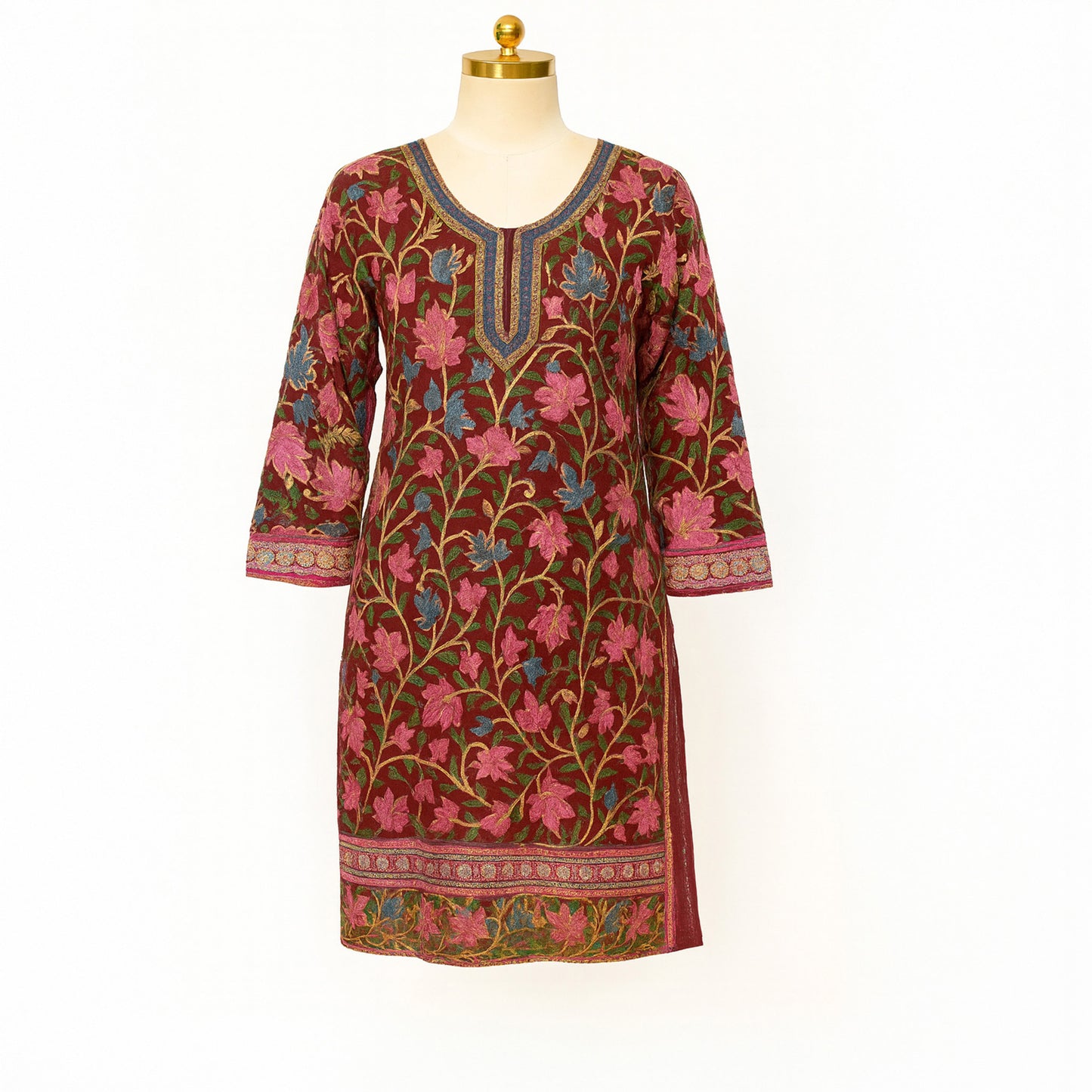 Heavy Embroidered Floral semi-stitched Kurti