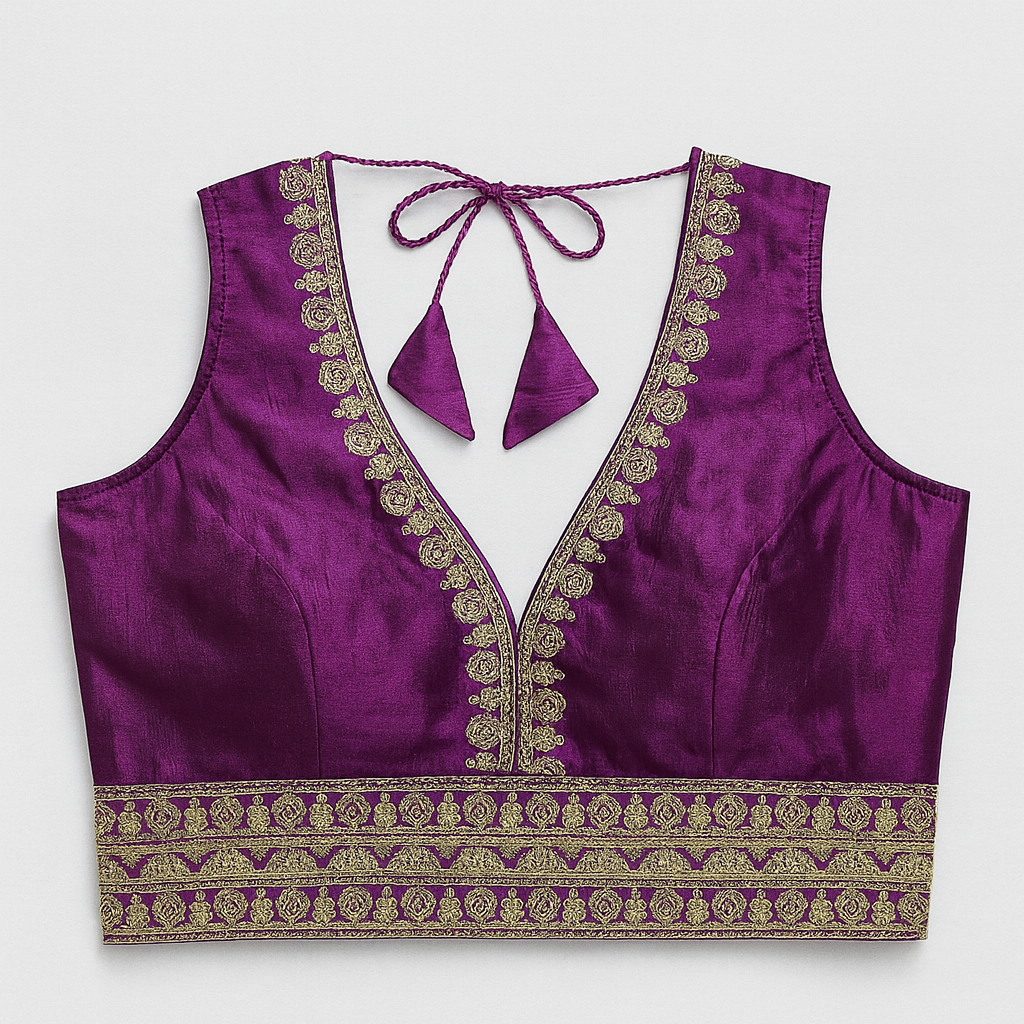 Cotton multiColored Embroidered and Mirrored lehenga set